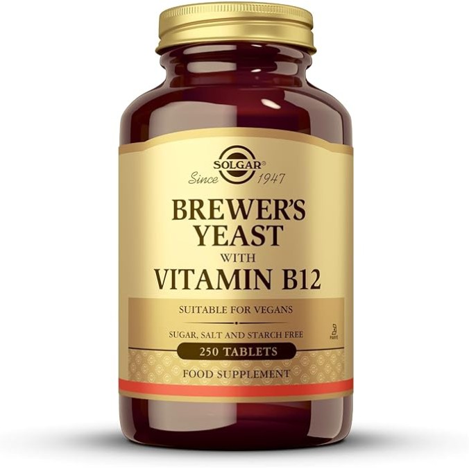 Solgar Brewers Yeast with Vitamin B12 (250 tabs)