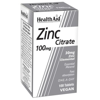 Health Aid Zinc Citrate 100mg (100 tabs)