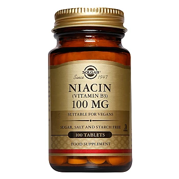 Solgar Niacin 100mg (100 tabs)