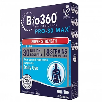 Nature's Aid Bio360 PRO-30 MAX Microbiotics 30 Capsules
