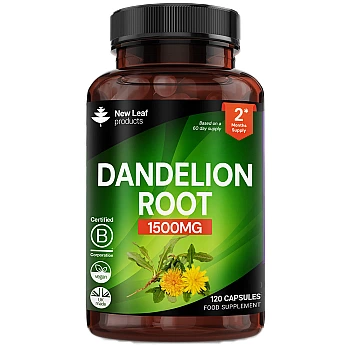 New Leaf Organic Dandelion Root 1400mg (120 Capsules)