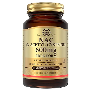 Solgar NAC (N-Acetyl-L-Cysteine) 600mg Vegetable Capsules (60)