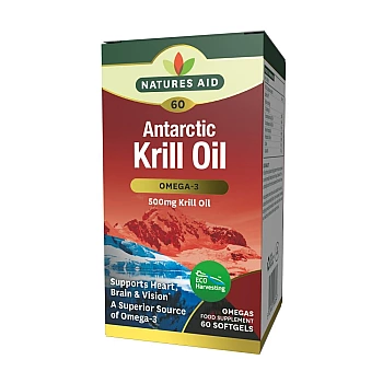 Nature's Aid Antarctic Krill Oil 500mg (60 Softgels)