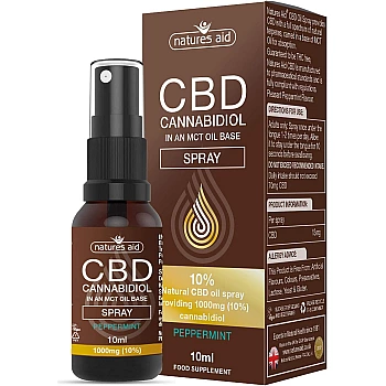Nature's Aid CBD Cannabidiol Oral Spray 1000mg 10% (10ml)