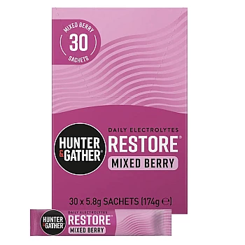 Hunter & Gather Restore Mixed Berry Daily Electrolytes 7 x 5.9g Sachets