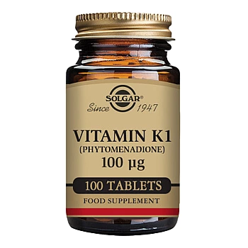 Solgar Vitamin K1 (Phytomenadione) 100µg Tablets (100)