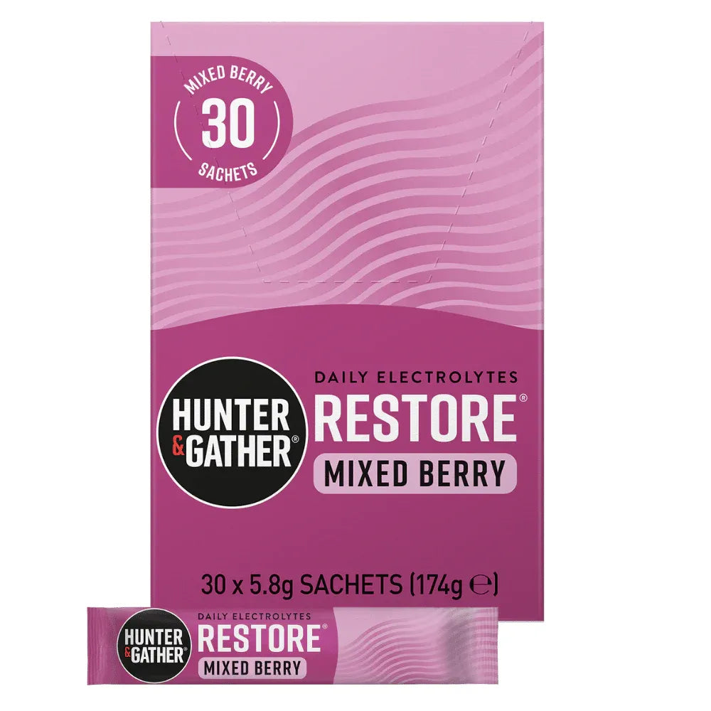 Hunter & Gather Restore Mixed Berry Daily Electrolytes 7 x 5.9g Sachets