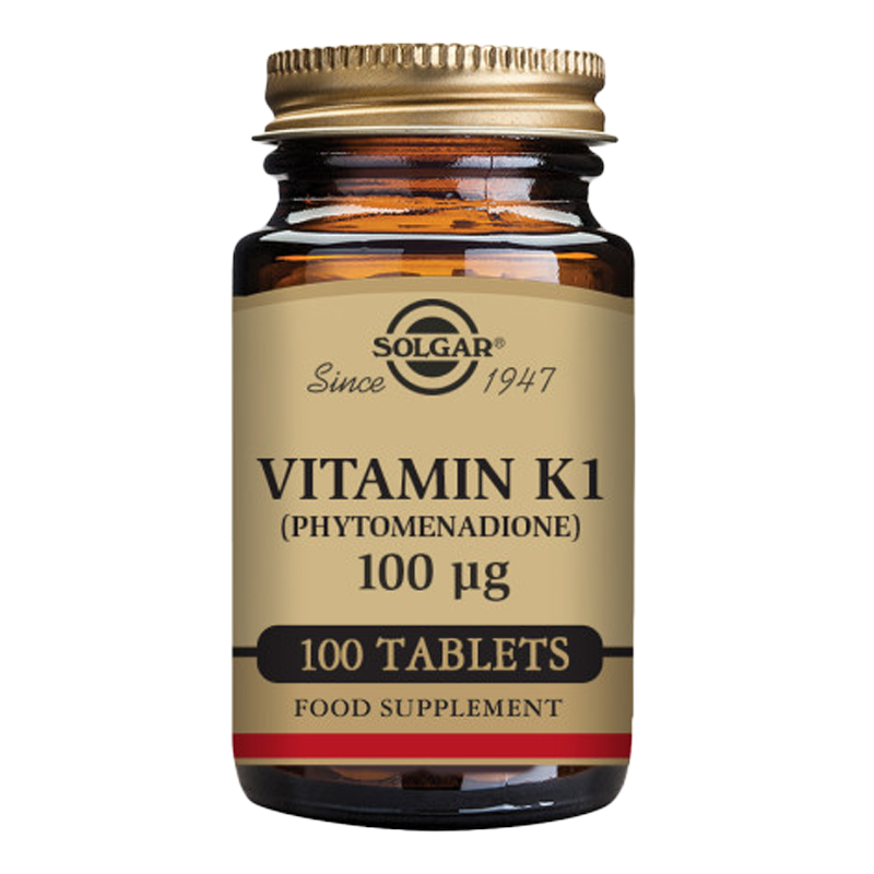 Solgar Vitamin K1 (Phytomenadione) 100µg Tablets (100)
