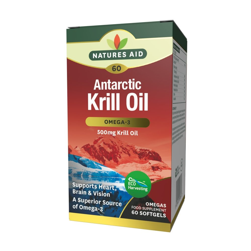 Nature's Aid Antarctic Krill Oil 500mg (60 Softgels)